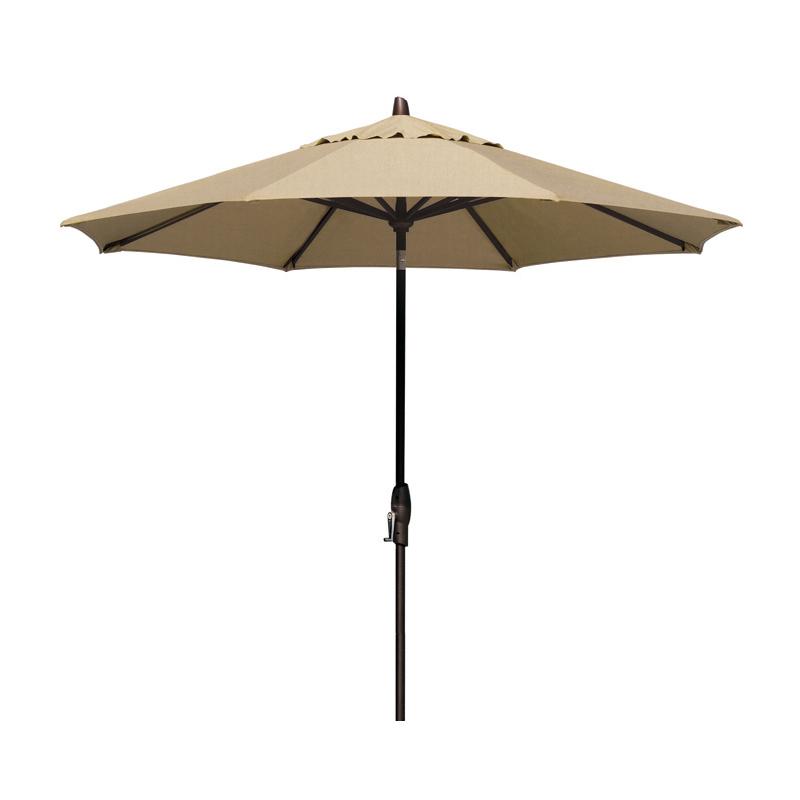 Octagon Auto Tilt Umbrella 9' Heather Beige by Treasure Garden