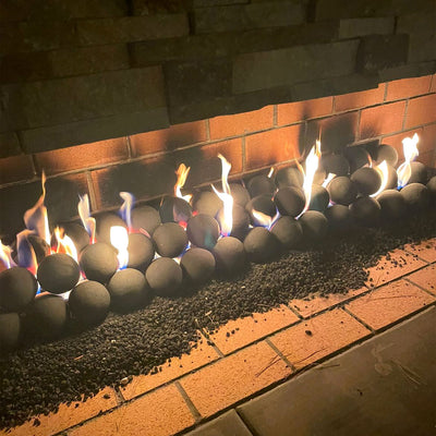 Ceramic Lite Stone Fire Balls 4" Set of 6 by American Fire Glass