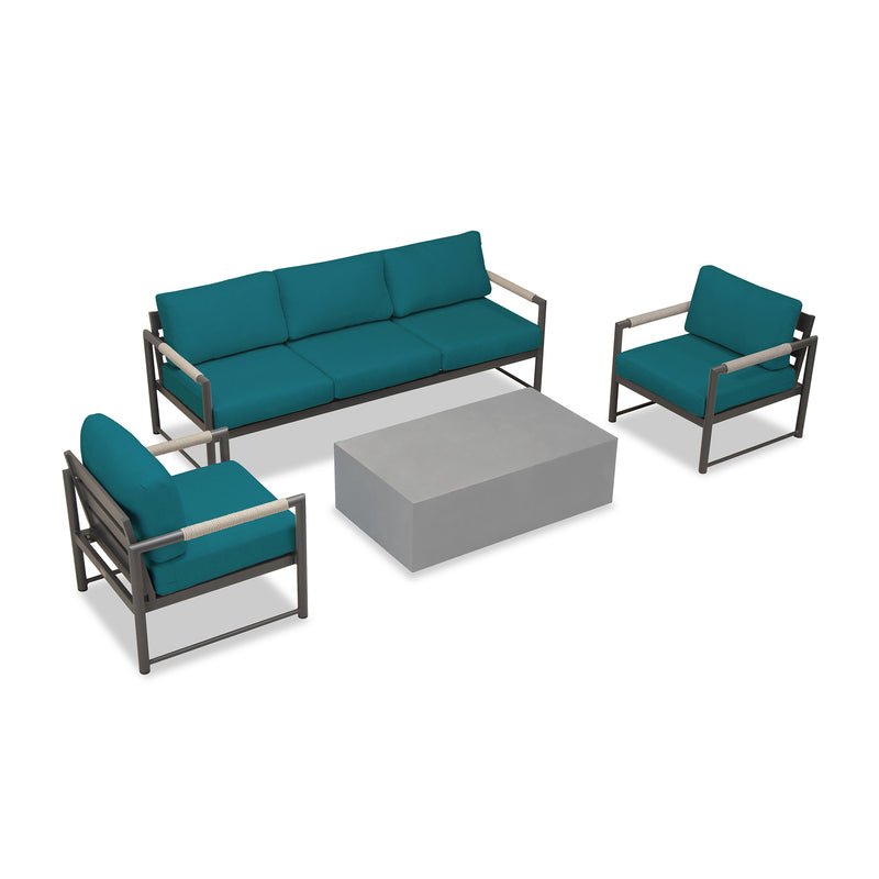 variant:Two Club Chairs / Slate/Pebble Gray / Spectrum Peacock