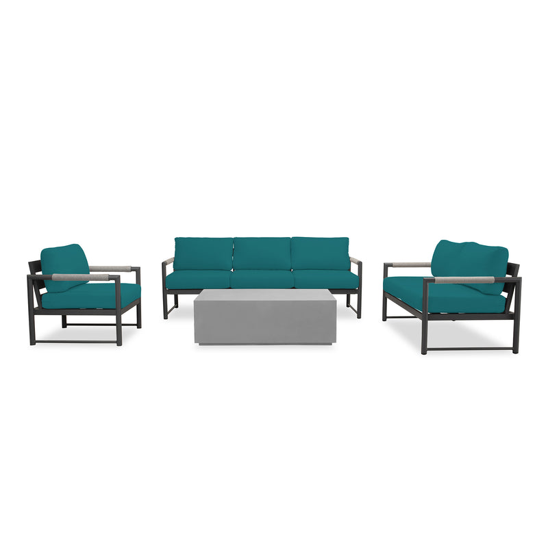variant:Club Chair and Loveseat / Slate/Pebble Gray / Spectrum Peacock