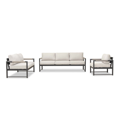 variant:Club Chair and Loveseat / Slate/Pebble Gray / Cast Silver