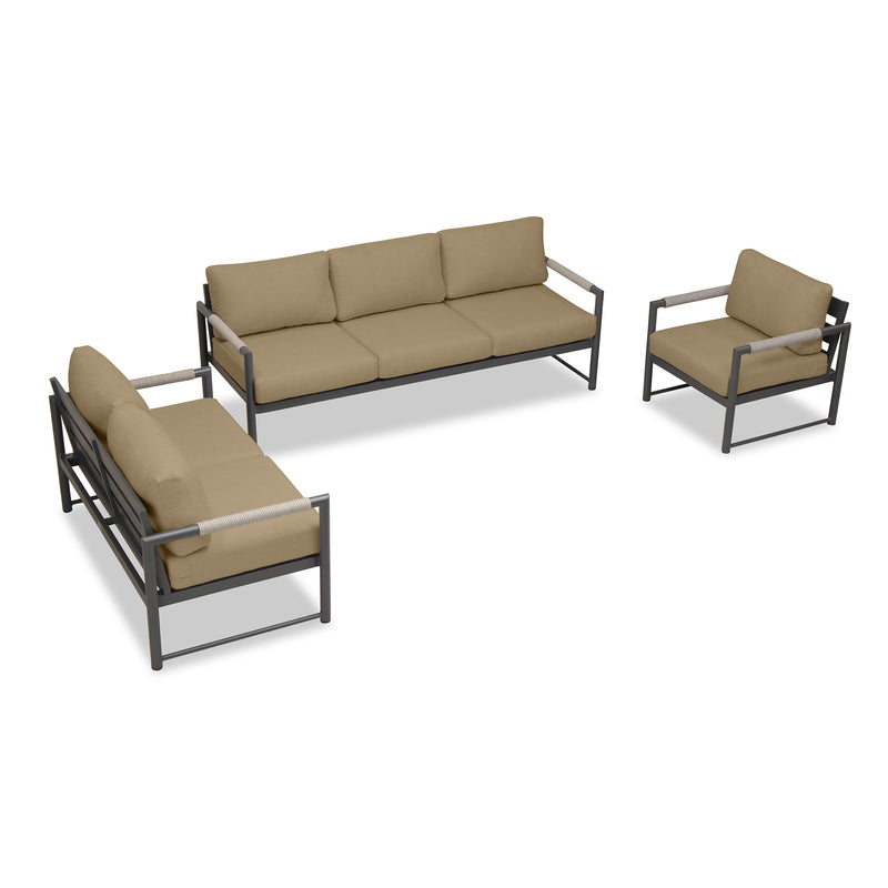 variant:Club Chair and Loveseat / Slate/Pebble Gray / Heather Beige