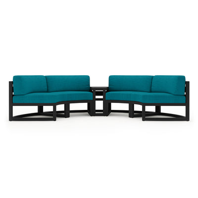 variant:Four Seats with Wedge End / Black / Spectrum Peacock