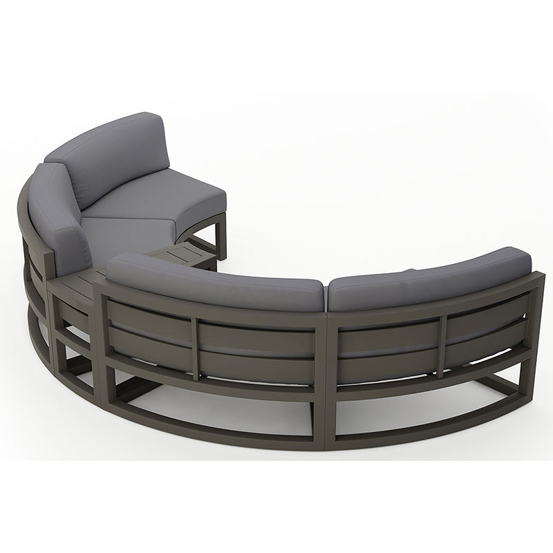 variant:Four Seats with Wedge End / Slate / Canvas Charcoal