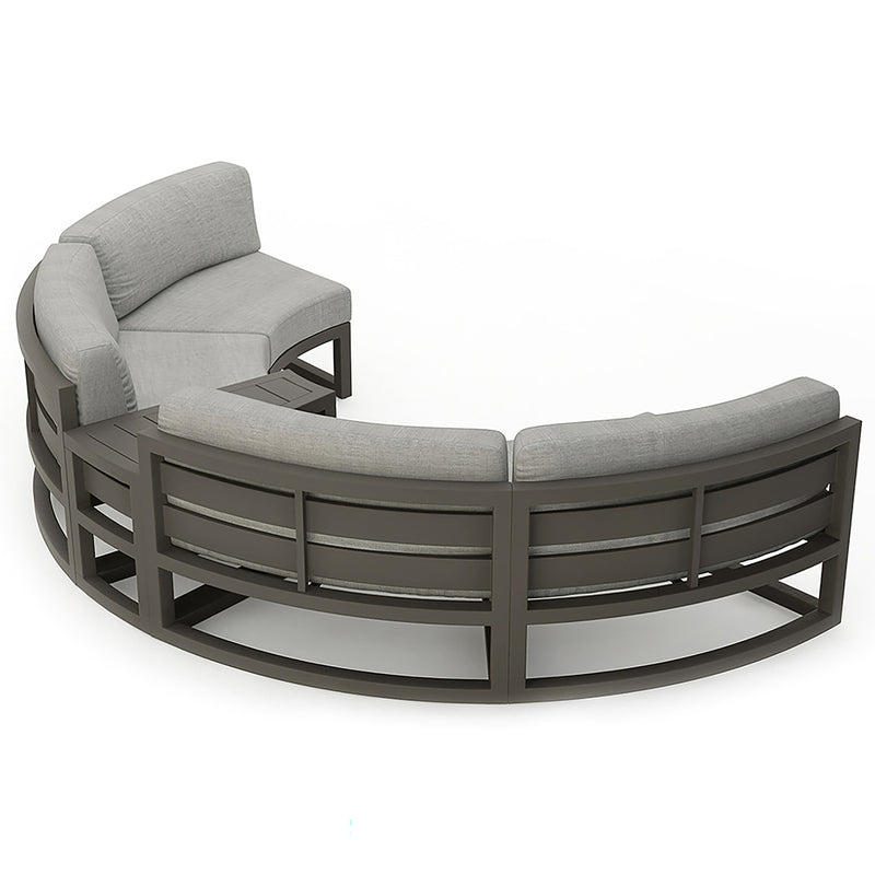 variant:Four Seats with Wedge End / Slate / Cast Silver