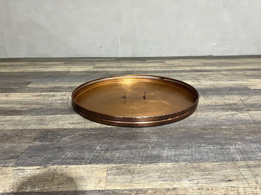 30" Round Moreno Copper Table Top with Handles -S3- Clearance