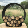 Fire Pit Art Carbon Steel Orbit Log Rack
