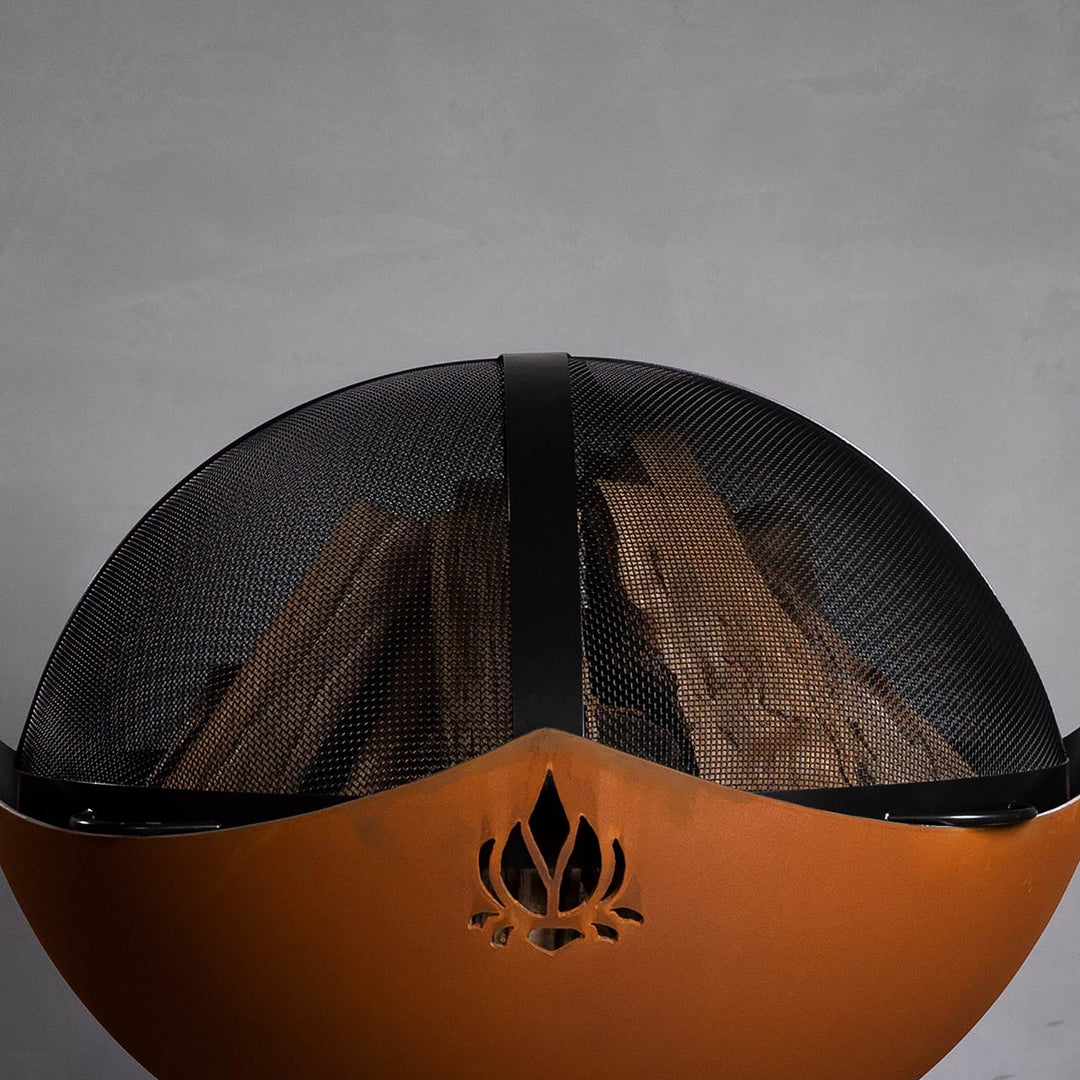 Fire Pit Art 34.5" Artisan Spark Guard with Bottom Handles