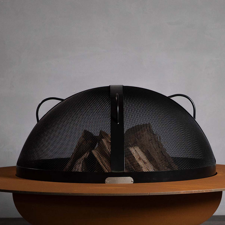 Fire Pit Art 34.5" Artisan Spark Guard with Top Handles