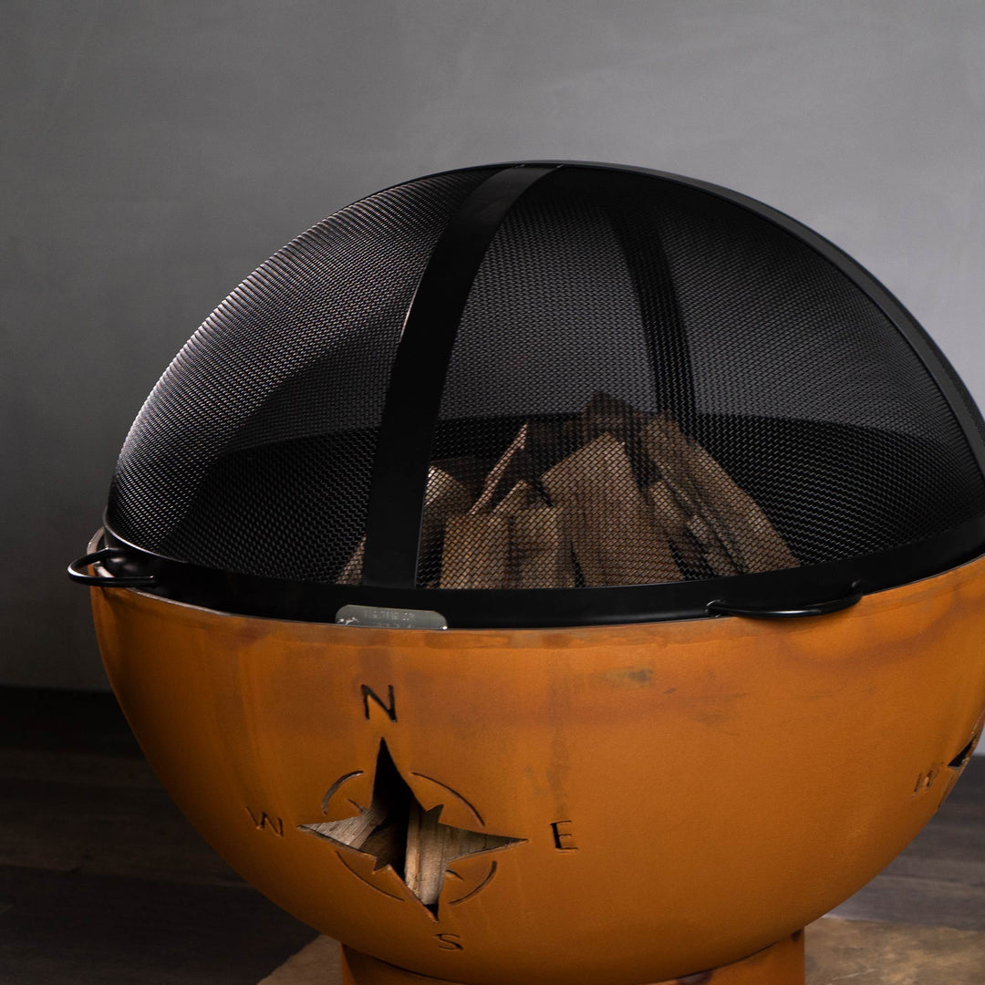 Fire Pit Art 36" Artisan Spark Guard with Bottom Handles