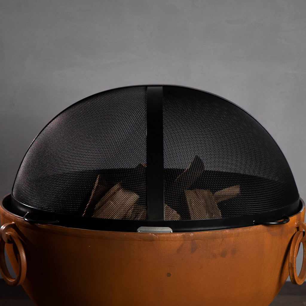 Fire Pit Art 40" Artisan Spark Guard with Bottom Handles