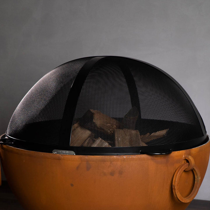 Fire Pit Art 40" Artisan Spark Guard with Bottom Handles