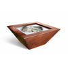 36" Square Sierra Smooth Copper Fire Bowl by HPC Fire