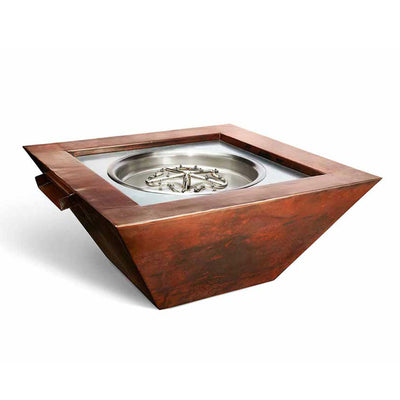 Sierra Smooth Copper Torpedo Fire and Water Bowl 36" by HPC Fire