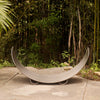 Fire Pit Art Stainless Steel Crescent Log Rack