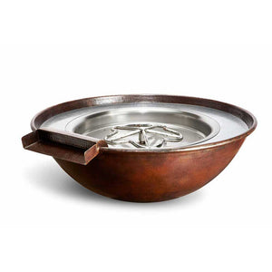 Tempe Hammered Copper Fire and Water Bowl 31" by HPC Fire