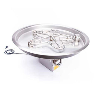 Round Drop-In Torpedo Fire Pit Burner Kit - On/Off Electronic Ignition by HPC Fire