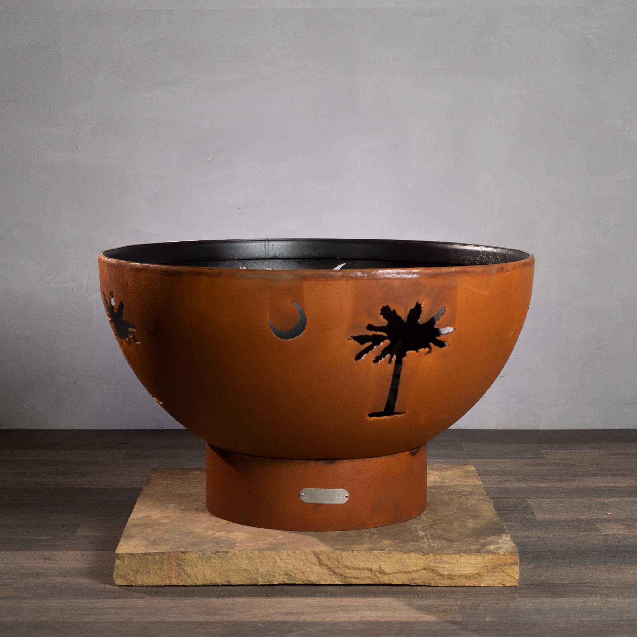 Fire Pit Art Tropical Moon Gas Fire Pit