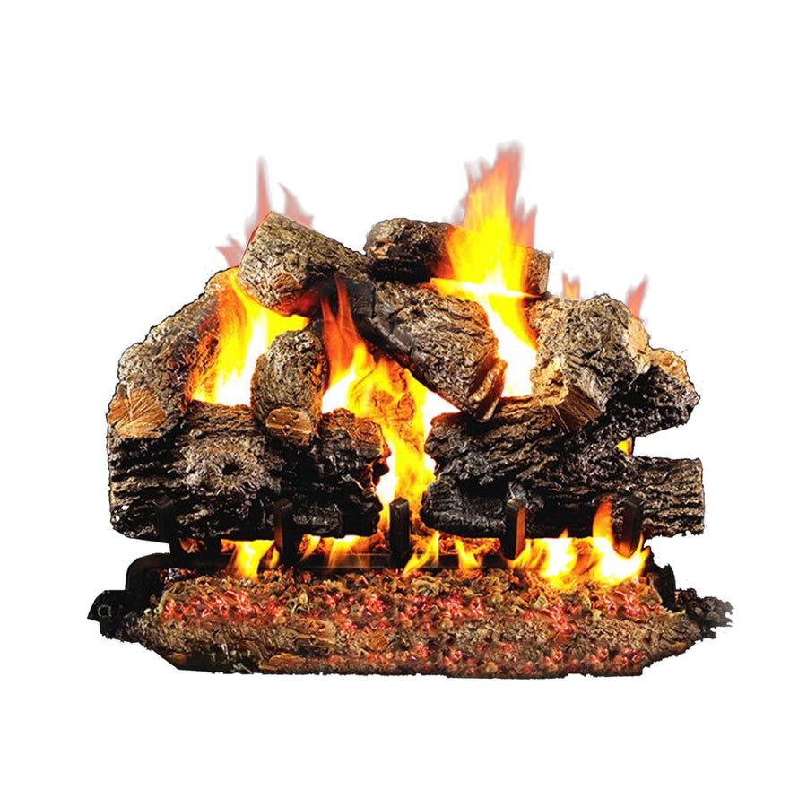 Vented Charred Oak Gas Logs Royal English by Real Fyre