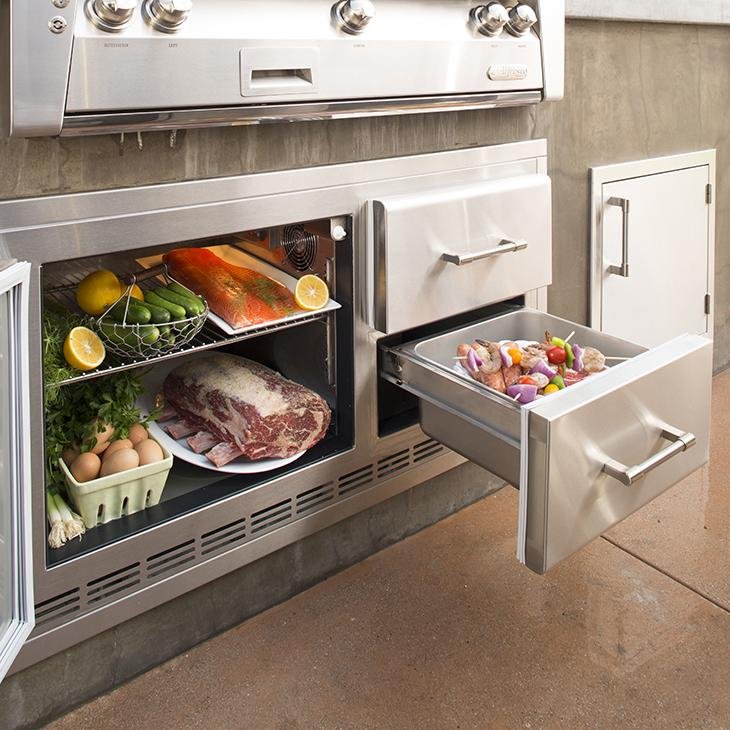 Alfresco Built-In Under Grill Refrigerator