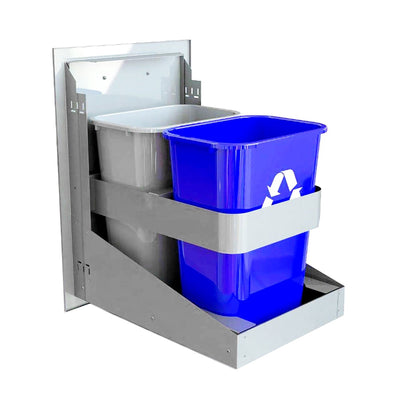 Alfresco Soft-Close Dual Trash Center and Recycling Drawer