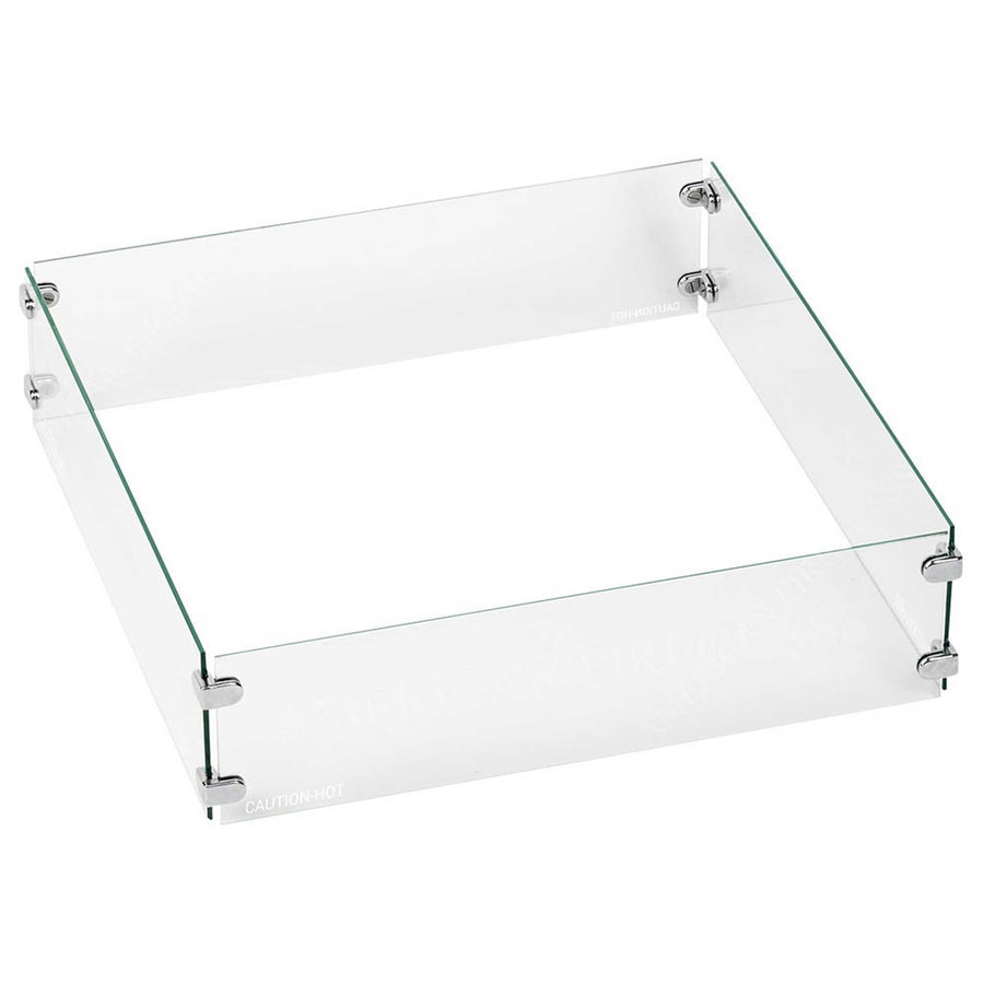 Square Glass Flame Guard by American Fireglass