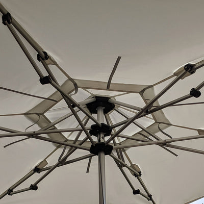 ARTiculatedshade Aspen 9' Hexagon Sunbrella Canvas Umbrella