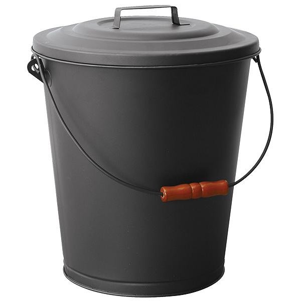 Black Ash Bin with Lid
