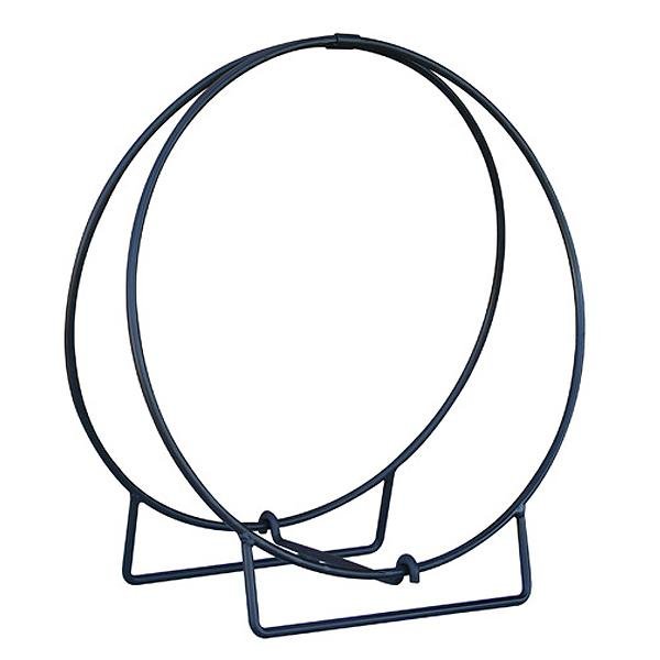 Black Finish 24" Log Hoop with Half-Inch Solid Stock