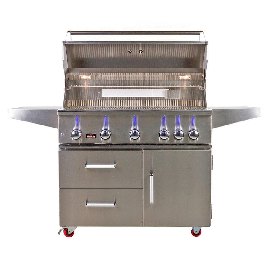 BONFIRE Prime 500 Premium Gas Grill with Door/Double Drawer Cart