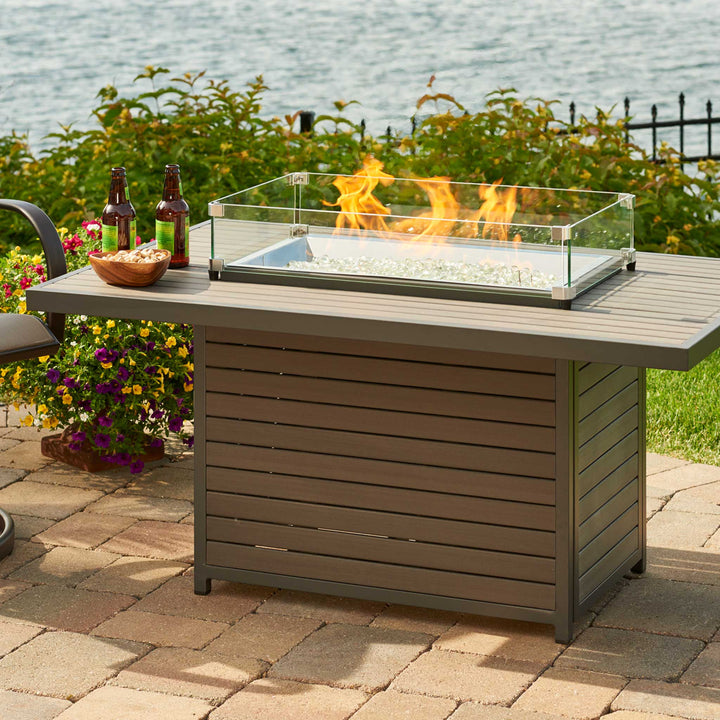Brooks Rectangular Gas Fire Pit Table - Starfire Direct
