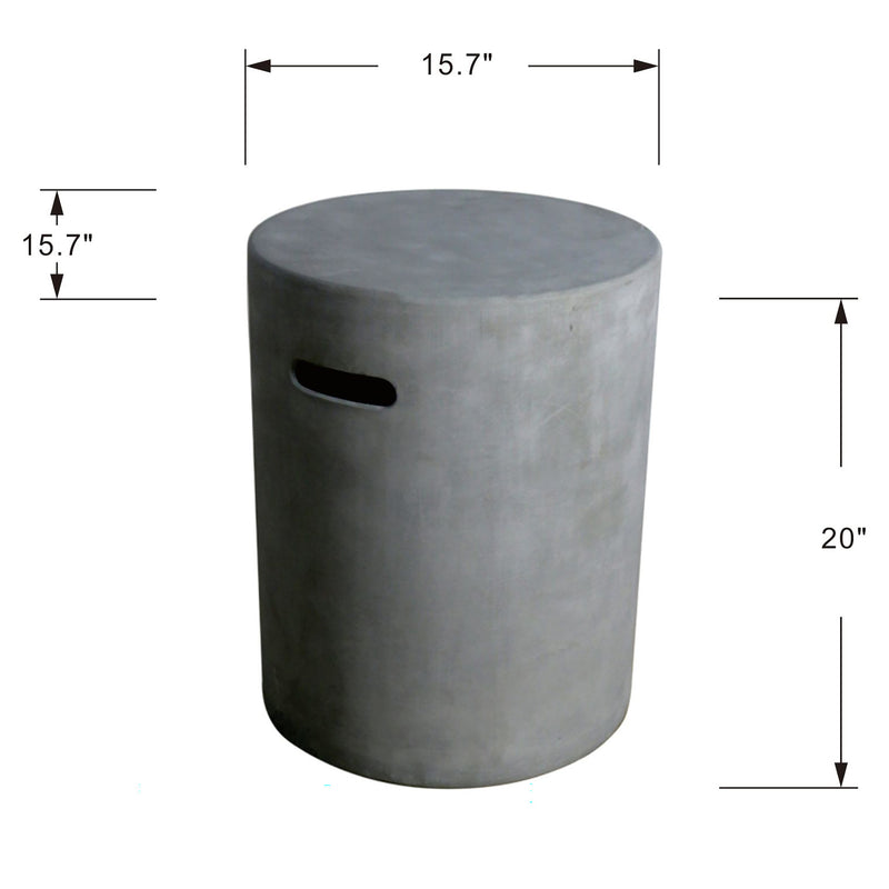 Elementi Grey Round Propane Tank Cover