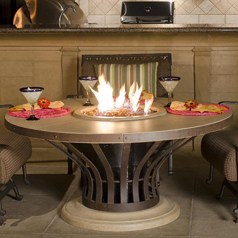 American Fyre Designs Fiesta Gas Fire Pit Dining Table - Thumbnail 3