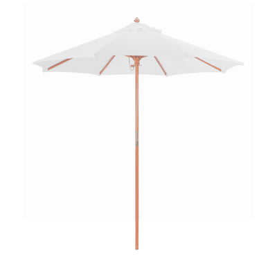 Galtech 121 7.5' Manual Lift Light Wood Umbrella
