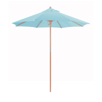 Galtech 121 7.5' Manual Lift Light Wood Umbrella