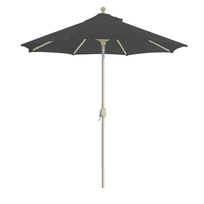 Galtech 727 7.5' Auto-Tilt Umbrella - Ribbed Champagne