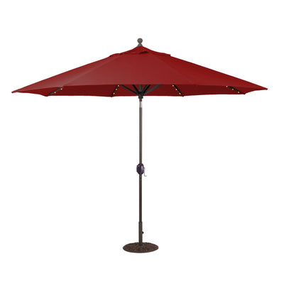 Galtech International 11' Auto-Tilt Umbrella With LED Lights - Starfire Direct
