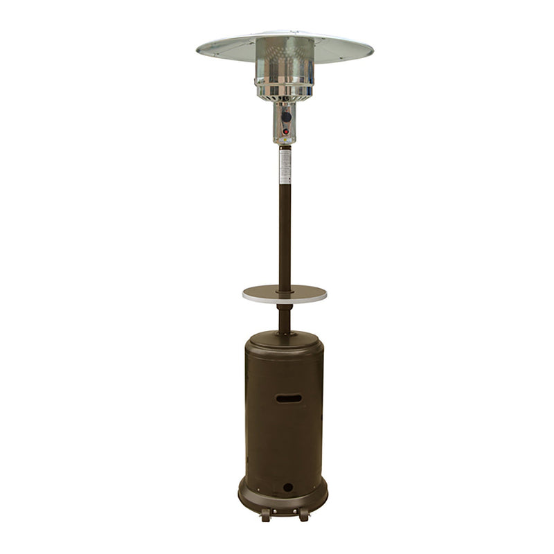 Hammered Bronze Patio Heater with Table