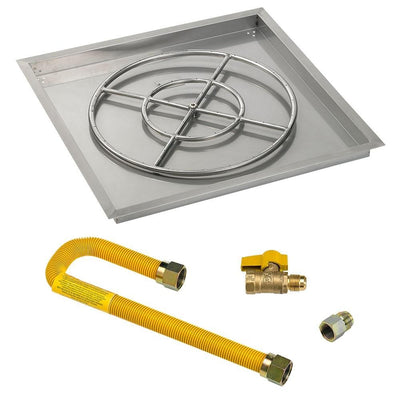 High Capacity Square Stainless Steel Drop-In Pan with Kit - Natural Gas - Starfire Direct