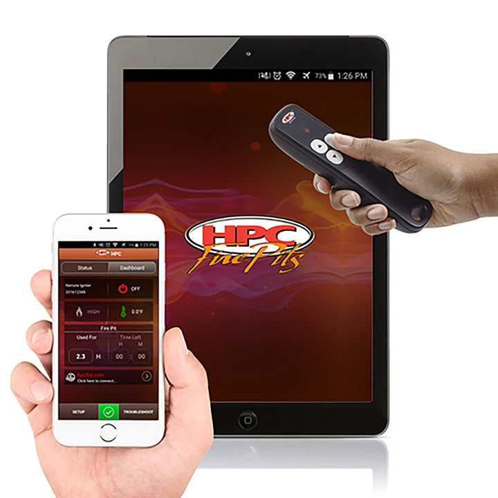 Square Torpedo Flat Hi/Lo Electronic Ignition Fire Pit Burner Kit by HPC Fire