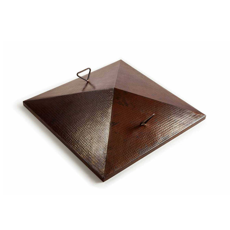 Square Copper Hard Fire Pit Burner Cover by HPC Fire