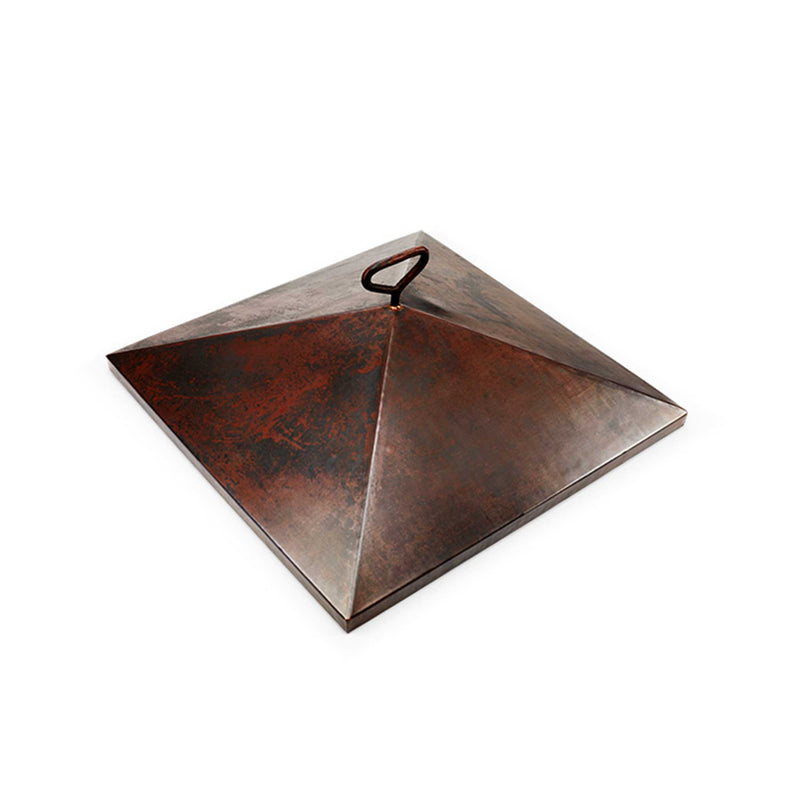 Square Smooth Copper Hard Fire Pit Burner Cover by HPC Fire