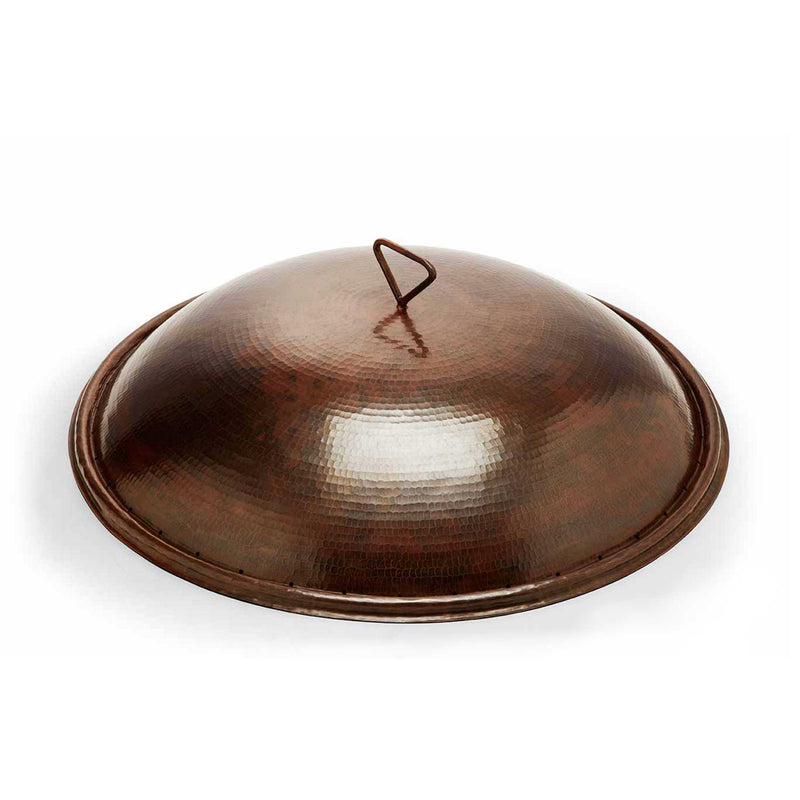 Copper Tall Round Hard Fire Pit Burner Cover by HPC Fire