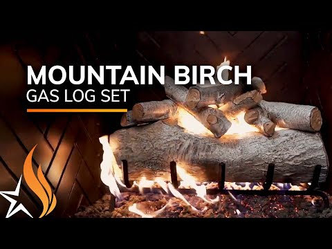 Vented Gas Logs Charred Mountain Birch by Real Fyre