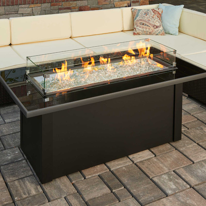 Monte Carlo Linear Gas Fire Pit Table - Starfire Direct