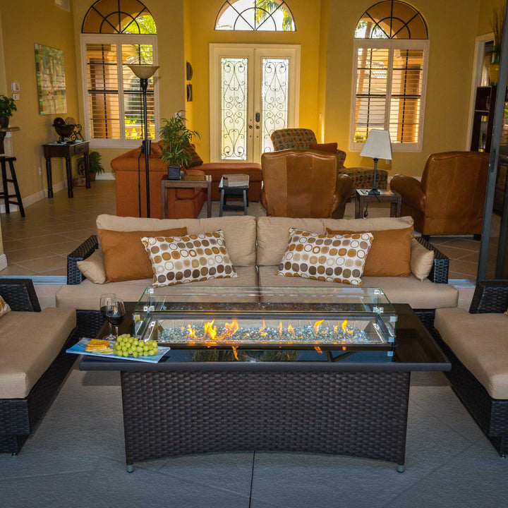 Montego Linear Gas Fire Pit Table - Starfire Direct