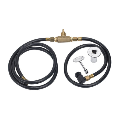 Natural Gas Installation Kit with Chrome Key Valve - Starfire Direct