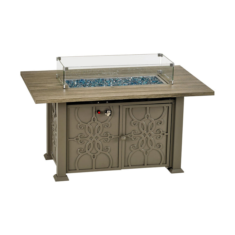 Patio Resort Lifestyles Rome Rectangle Gas Fire Table