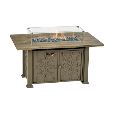 Patio Resort Lifestyles Rome Rectangle Gas Fire Table