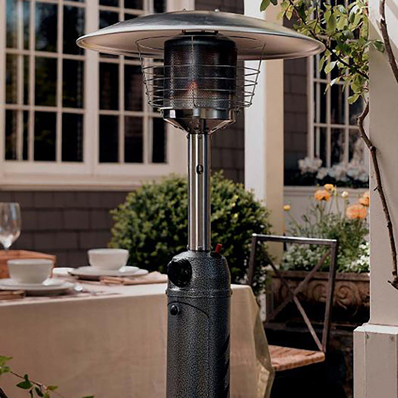 Portable Hammered Silver Table Top Heater